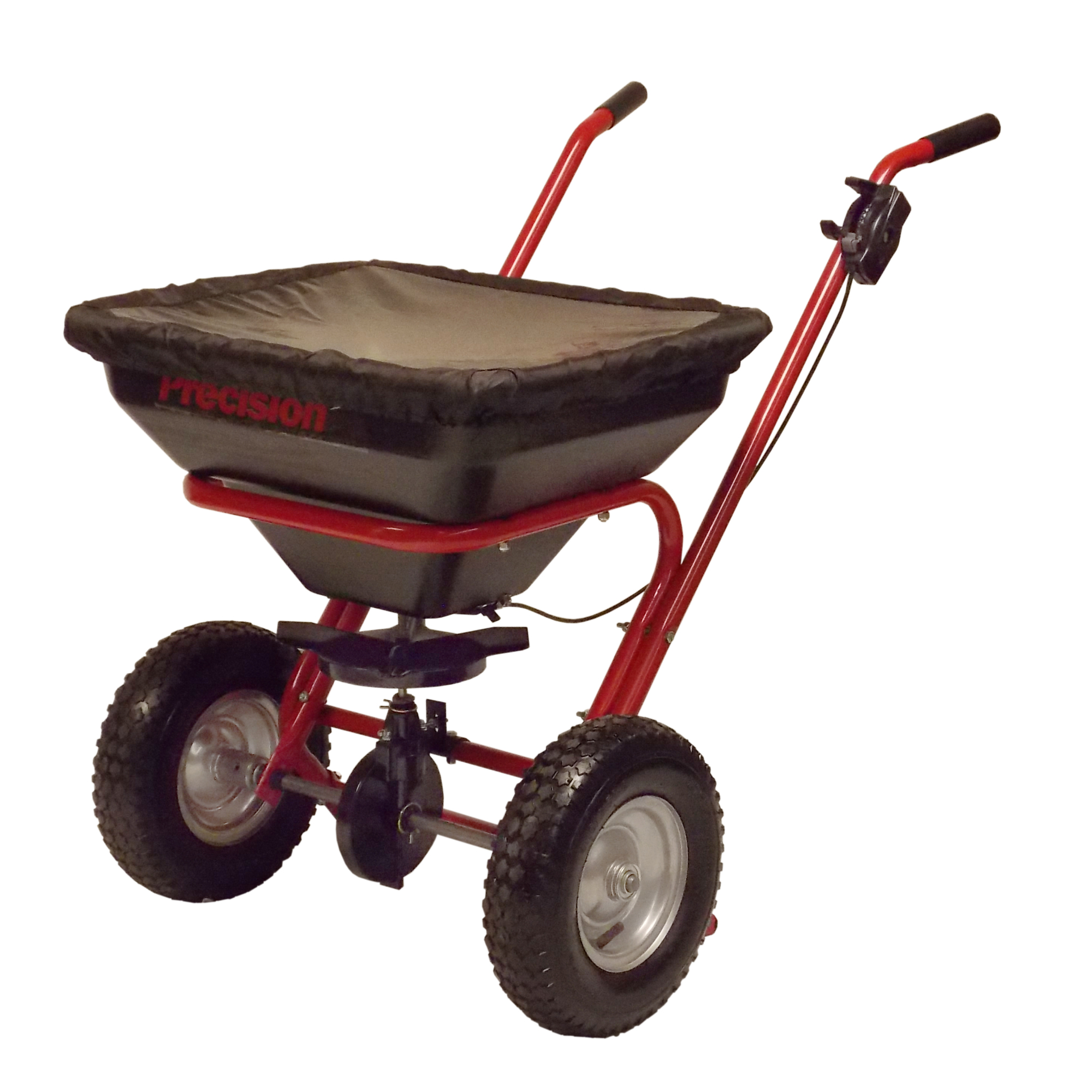 Precision Products Push Spreader — 100-Lb. Capacity, 12in. Pneumatic Tires, Model# SB10012